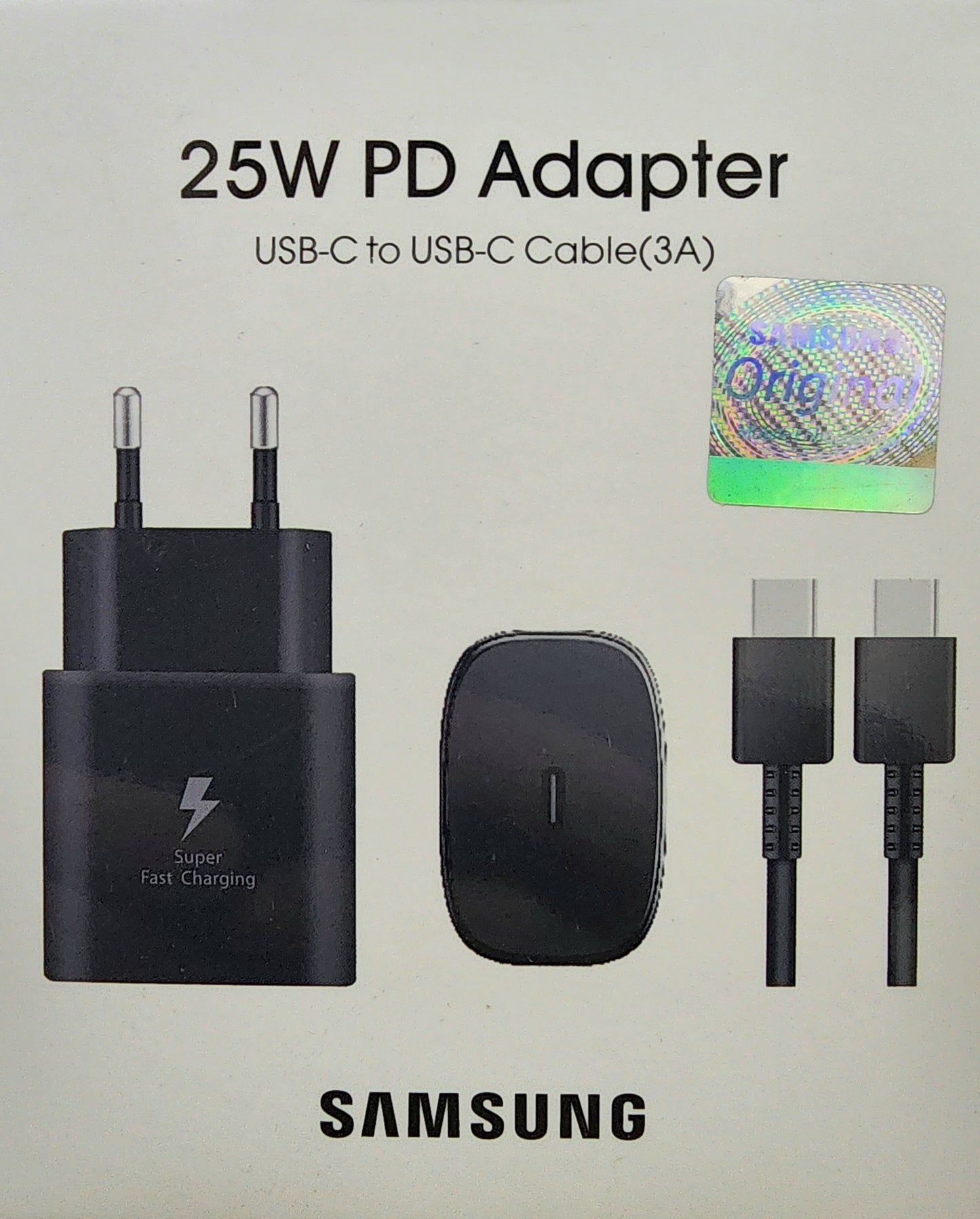 25W Adapter
USB-C to USB-C Cable