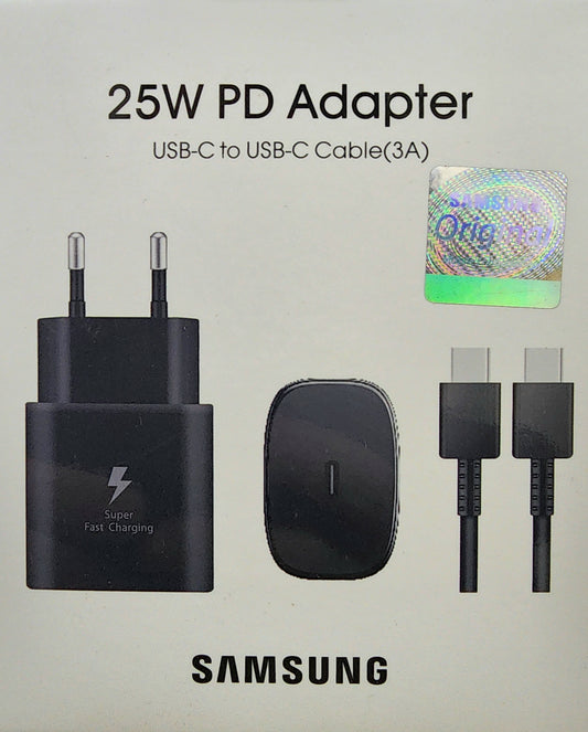 25W Adapter
USB-C to USB-C Cable